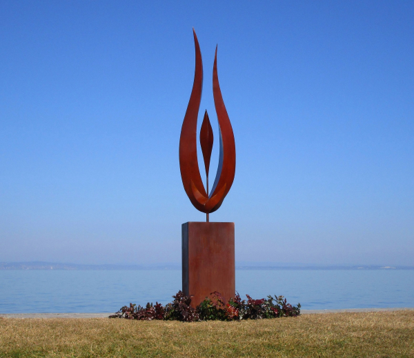 Big flame sculpture